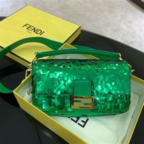 baguette fendi paillettes verde|farfetch fendi bags.